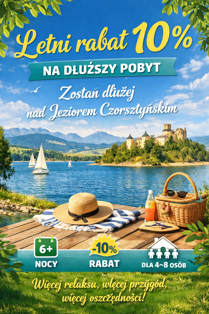 Letni rabat 10% na dłuższy pobyt